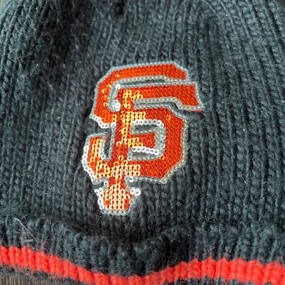 San Francisco Giants MLB Official New Era Women's Beanie Winter Hat Sequins - Picture 3 of 8